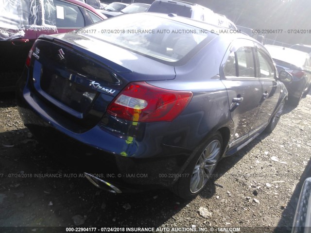 JS2RE9A85C6100054 - 2012 SUZUKI KIZASHI SPORT SLS BLUE photo 4