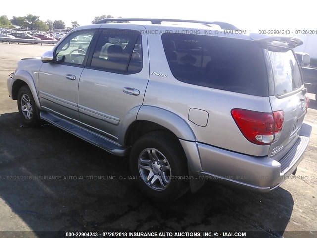 5TDZT38AX7S290509 - 2007 TOYOTA SEQUOIA LIMITED SILVER photo 3