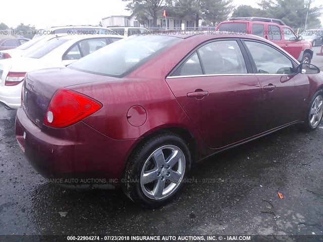 1G2ZH57N484277306 - 2008 PONTIAC G6 GT RED photo 4