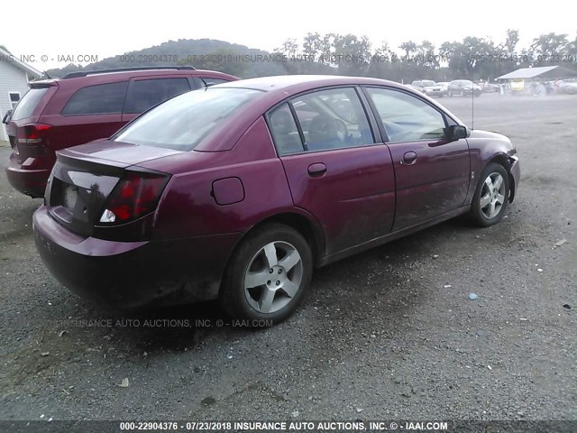 1G8AL55F87Z159015 - 2007 SATURN ION LEVEL 3 MAROON photo 4