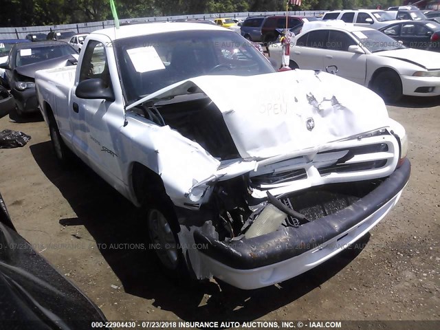 1B7FL26P5YS630369 - 2000 DODGE DAKOTA WHITE photo 1