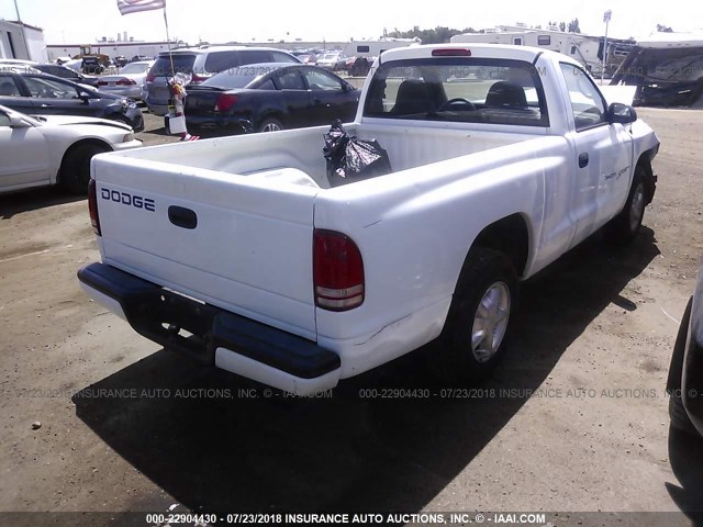 1B7FL26P5YS630369 - 2000 DODGE DAKOTA WHITE photo 4