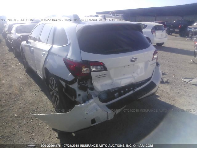 4S4BSANC7H3377992 - 2017 SUBARU OUTBACK 2.5I LIMITED WHITE photo 3