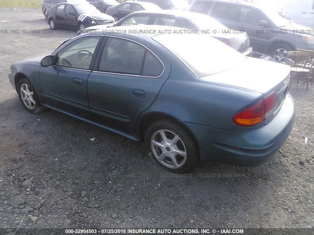 1G3NF52E12C304420 - 2002 OLDSMOBILE ALERO GLS 绿色 照片 3