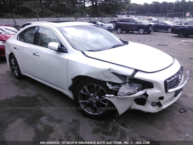 1N4AA5AP9EC909506 - 2014 NISSAN MAXIMA S/SV WHITE photo 1