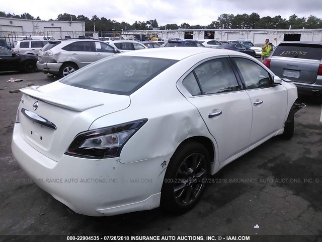 1N4AA5AP9EC909506 - 2014 NISSAN MAXIMA S/SV WHITE photo 4