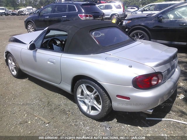 JM1NB353550410689 - 2005 MAZDA MX-5 MIATA LS SILVER photo 3