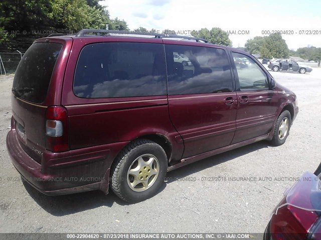 1GHDX03E7XD298922 - 1999 OLDSMOBILE SILHOUETTE BURGUNDY photo 4