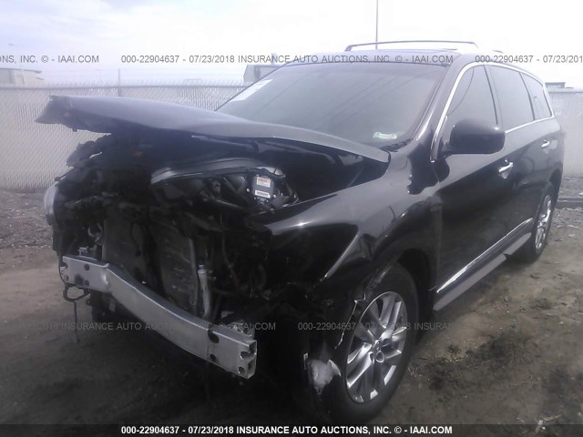 5N1AL0MN6DC352212 - 2013 INFINITI JX35 BLACK photo 2