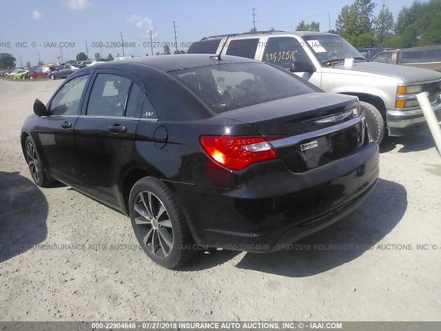 1C3CCBHG7CN162415 - 2012 CHRYSLER 200 S BLACK photo 3