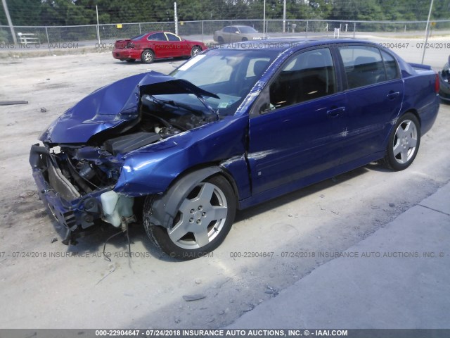 1G1ZW53196F273931 - 2006 CHEVROLET MALIBU SS BLUE photo 2