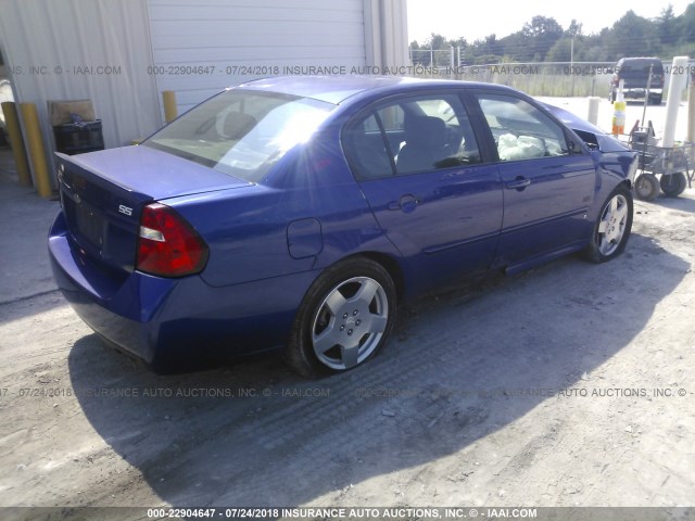 1G1ZW53196F273931 - 2006 CHEVROLET MALIBU SS BLUE photo 4