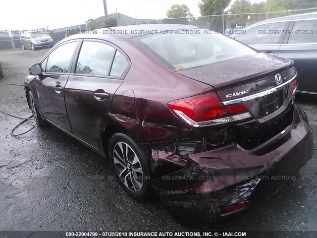 19XFB2F90DE006433 - 2013 HONDA CIVIC EXL Bordo foto 3