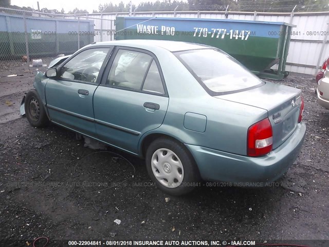 JM1BJ222410400841 - 2001 MAZDA PROTEGE DX/LX GREEN photo 3