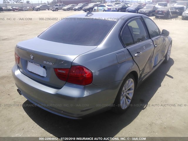WBAPH5C52BF094343 - 2011 BMW 328 I SULEV GRAY photo 4