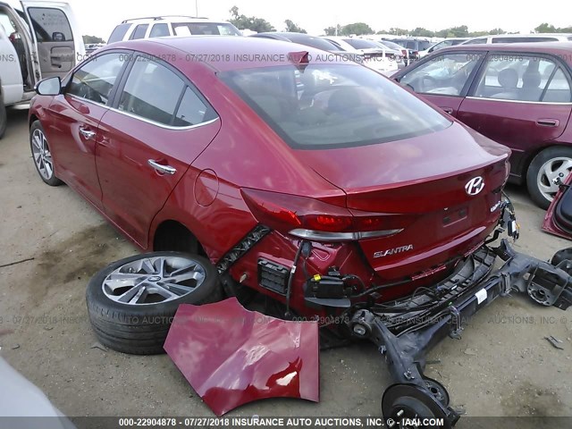 5NPD84LF2HH070034 - 2017 HYUNDAI ELANTRA SE/VALUE/LIMITED RED photo 3