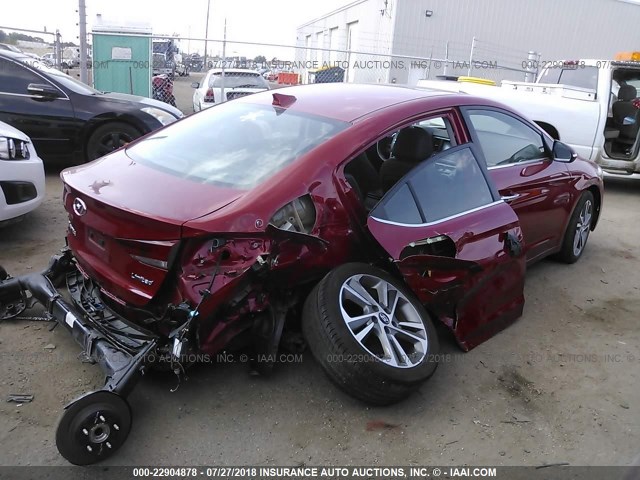 5NPD84LF2HH070034 - 2017 HYUNDAI ELANTRA SE/VALUE/LIMITED RED photo 4