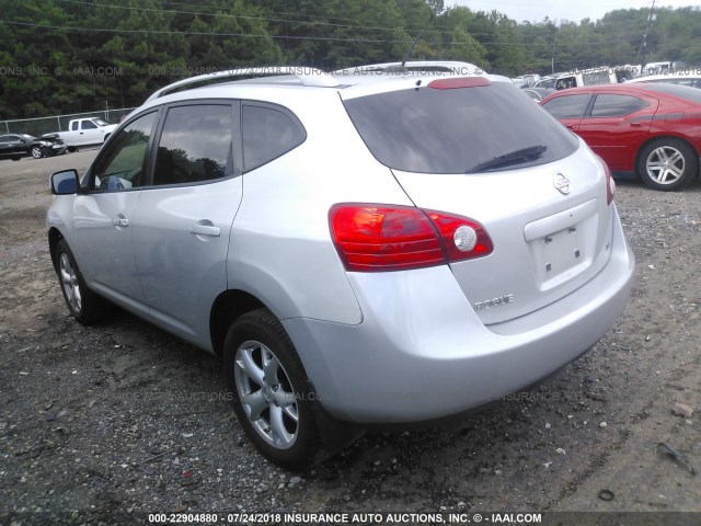 JN8AS58T99W321012 - 2009 NISSAN ROGUE S/SL SILVER photo 3