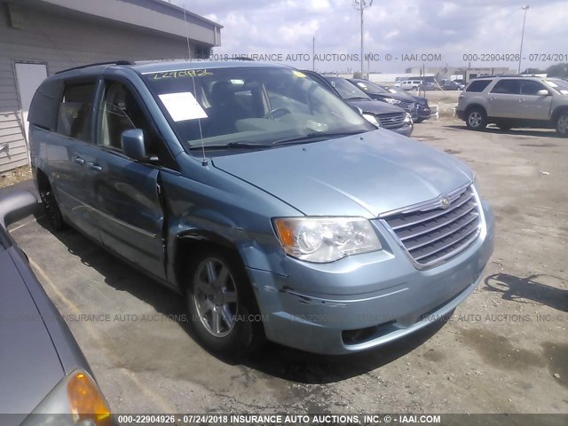 2A4RR5D12AR234882 - 2010 CHRYSLER TOWN & COUNTRY TOURING Light Blue photo 1