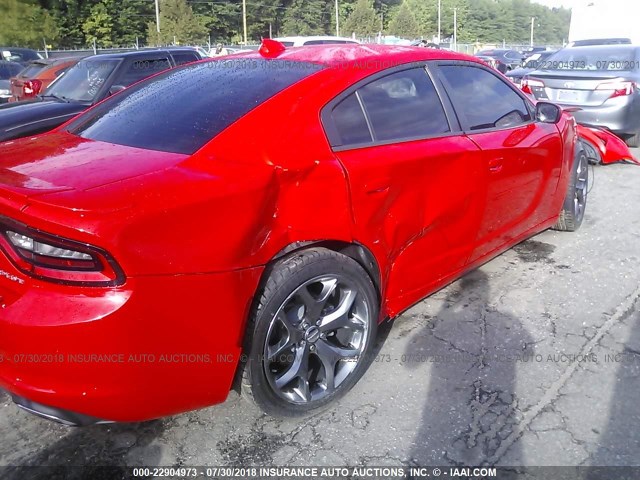 2C3CDXHG7GH251491 - 2016 DODGE CHARGER SXT RED photo 6