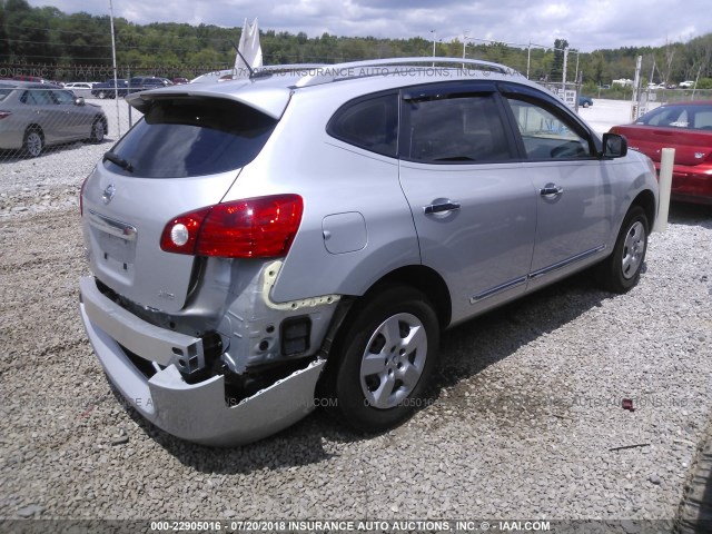 JN8AS5MV6FW751258 - 2015 NISSAN ROGUE SELECT S SILVER photo 4