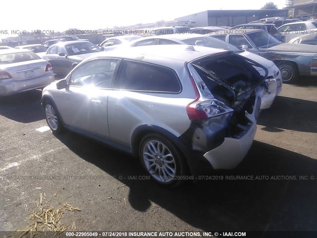 YV1MK672X82080584 - 2008 VOLVO C30 T5 SILVER photo 3