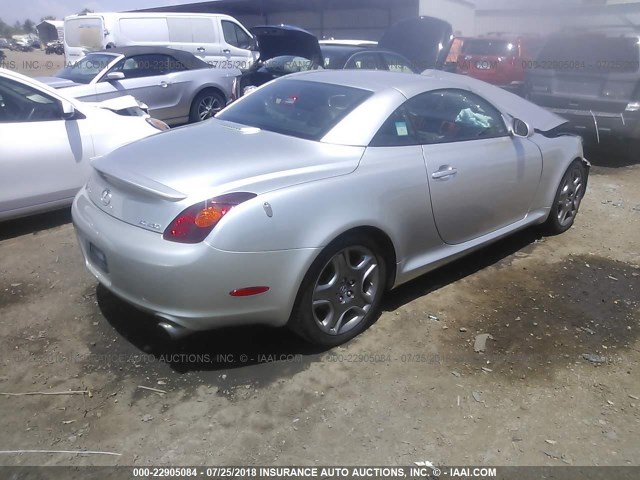 JTHFN48Y920007446 - 2002 LEXUS SC 430 SILVER photo 4