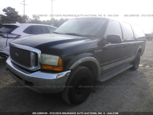 1FMNU42S3YEE35136 - 2000 FORD EXCURSION LIMITED BLACK photo 2