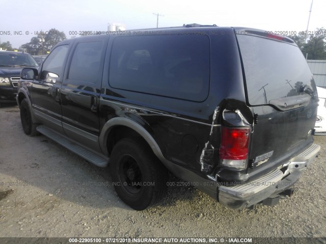 1FMNU42S3YEE35136 - 2000 FORD EXCURSION LIMITED BLACK photo 3