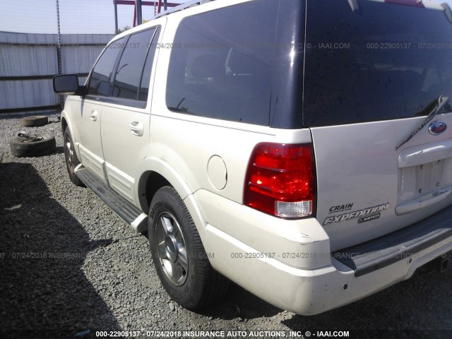 1FMFU19555LA86572 - 2005 FORD EXPEDITION LIMITED WHITE photo 3