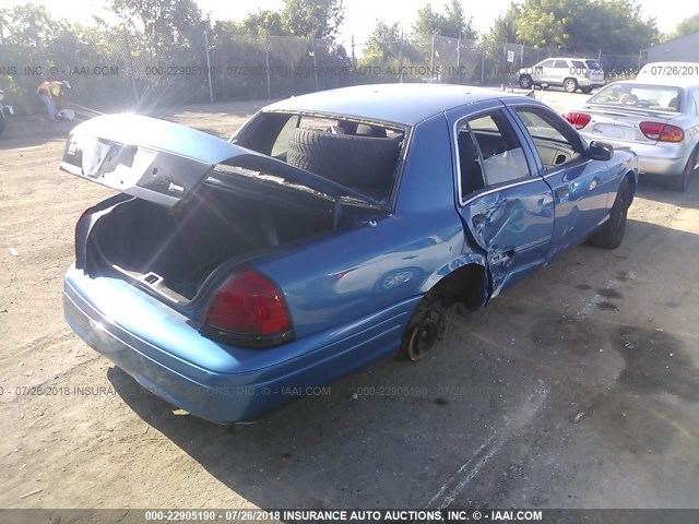 2FAHP71V59X145685 - 2009 FORD CROWN VICTORIA POLICE INTERCEPTOR BLUE photo 4