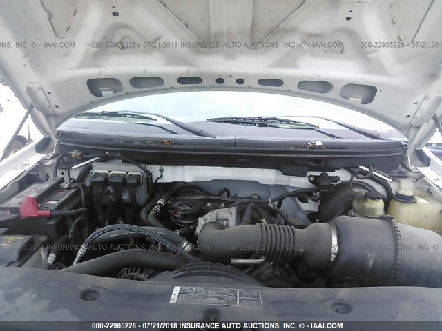 1FTRF12295NB98839 - 2005 FORD F150 WHITE photo 10