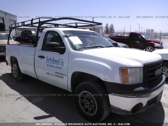 1GTEC14X18Z319408 - 2008 GMC SIERRA C1500 WHITE photo 1