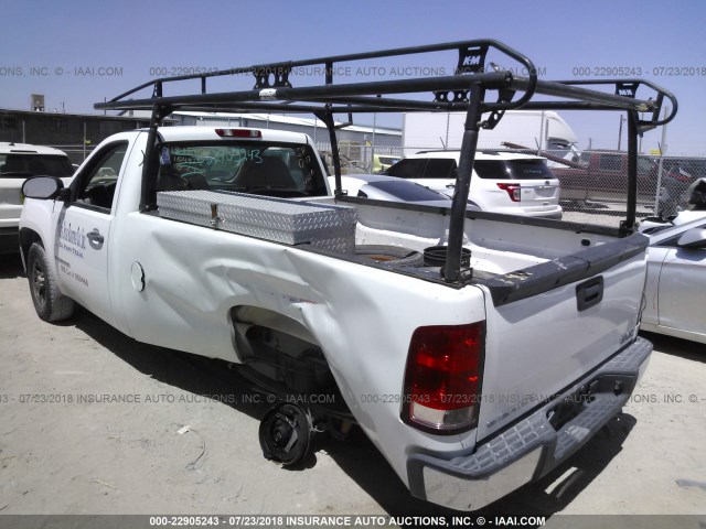 1GTEC14X18Z319408 - 2008 GMC SIERRA C1500 WHITE photo 3