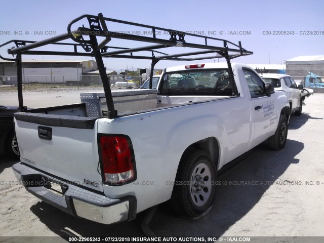 1GTEC14X18Z319408 - 2008 GMC SIERRA C1500 WHITE photo 4