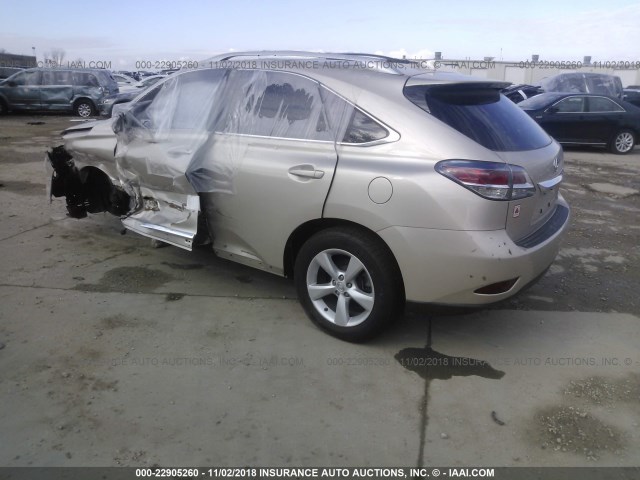 2T2BK1BA5FC295816 - 2015 LEXUS RX 350/BASE/F SPORT GOLD photo 3