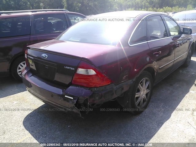 1FAFP25175G144264 - 2005 FORD FIVE HUNDRED LIMITED RED photo 6