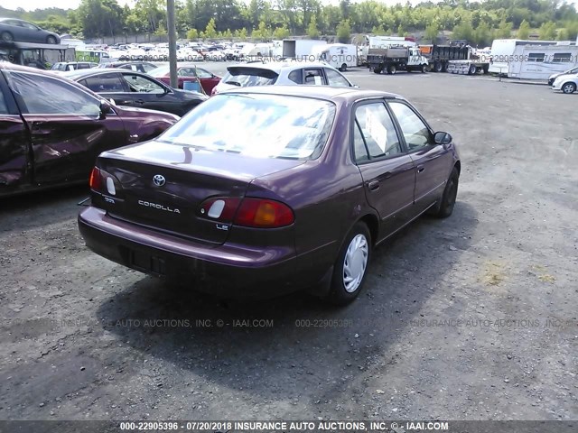 2T1BR18E2WC054192 - 1998 TOYOTA COROLLA VE/CE/LE 勃艮第红 照片 4