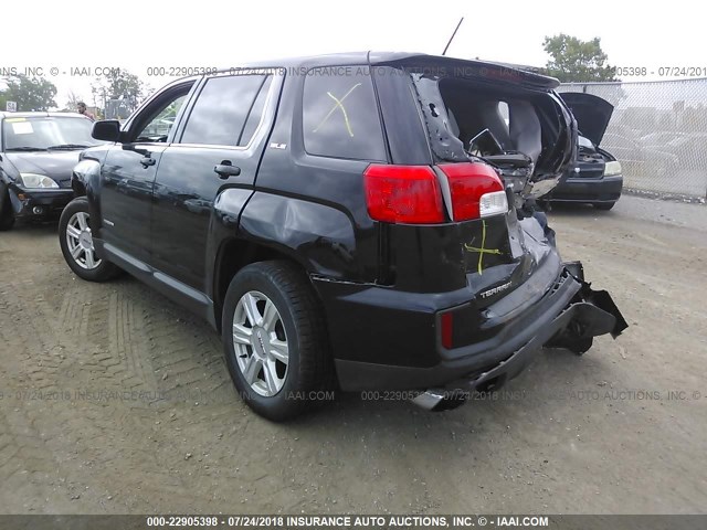 2GKALMEK9G6146822 - 2016 GMC TERRAIN SLE BLACK photo 3