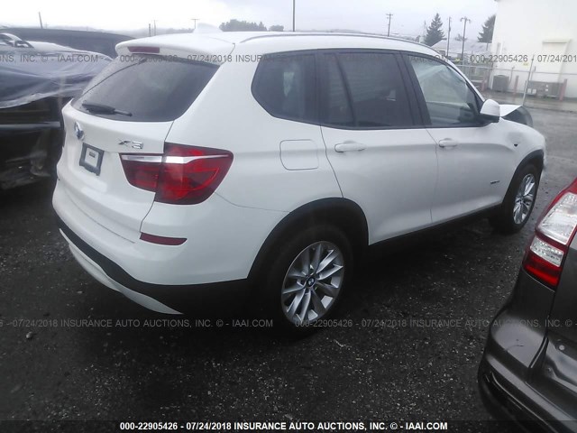 5UXWX9C38H0W68364 - 2017 BMW X3 XDRIVE28I WHITE photo 4