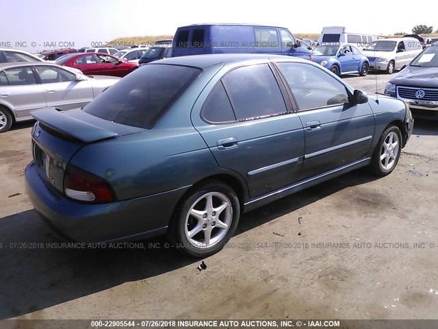 3N1BB51D31L121694 - 2001 NISSAN SENTRA SE TEAL photo 4