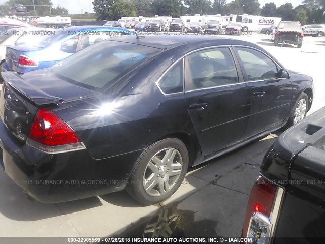 2G1WG5E31C1148617 - 2012 CHEVROLET IMPALA LT BLACK photo 4