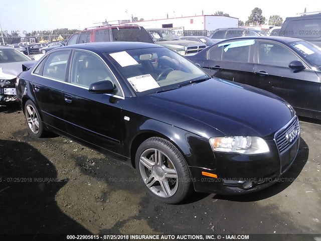 WAUDF78E77A115088 - 2007 AUDI A4 2.0T QUATTRO BLACK photo 1