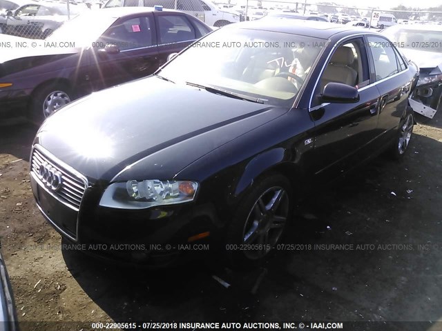 WAUDF78E77A115088 - 2007 AUDI A4 2.0T QUATTRO BLACK photo 2