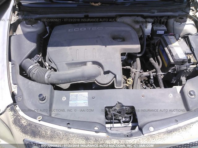 1G1ZC5E07AF158959 - 2010 CHEVROLET MALIBU 1LT Champagne photo 10