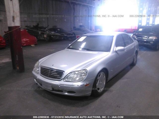 WDBNG78J91A189328 - 2001 MERCEDES-BENZ S 600 SILVER photo 2