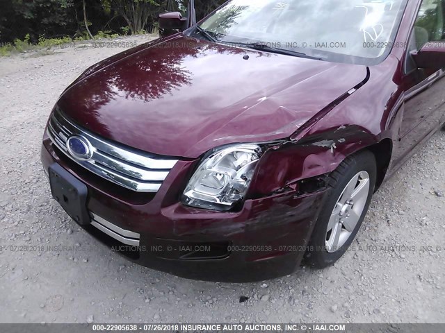 3FAFP07186R102536 - 2006 FORD FUSION SE MAROON photo 6