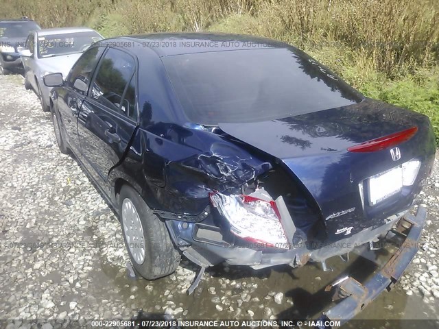 1HGCM56197A066101 - 2007 HONDA ACCORD VALUE BLUE photo 3