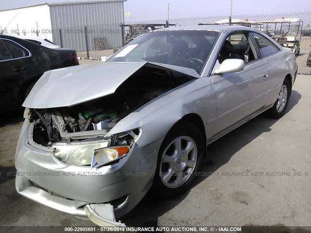 2T1CF28P63C602212 - 2003 TOYOTA CAMRY SOLARA SE/SLE ვერცხლისფერი ფოტო 2