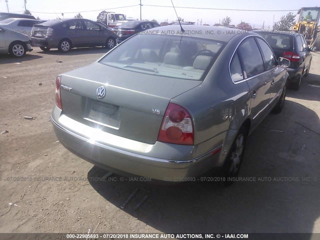 WVWRH63BX2P175219 - 2002 VOLKSWAGEN PASSAT GLX 绿色 照片 4